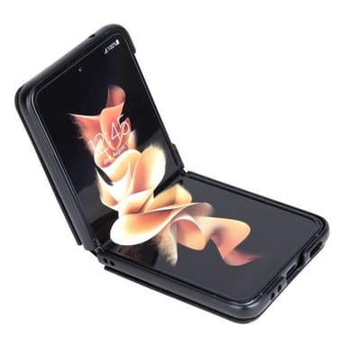 Nillkin Qin Vegaaninen Nahka Kuori Samsung Galaxy Z Flip 4 - Musta