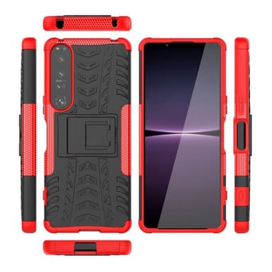 Iskunkestävä kuori jalustalla Sony Xperia 1 IV - Punainen