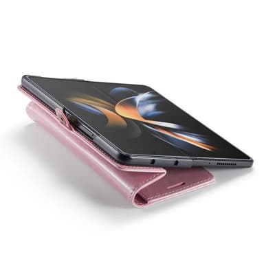Lompakkokotelo 3-kortti aitoa nahkaa Samsung Galaxy Z Fold 4 - Vaaleap