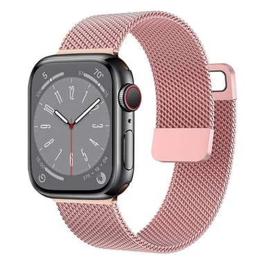 Milanese Rannekoru Apple Watch 8 (45mm) - Vaaleanpunainen