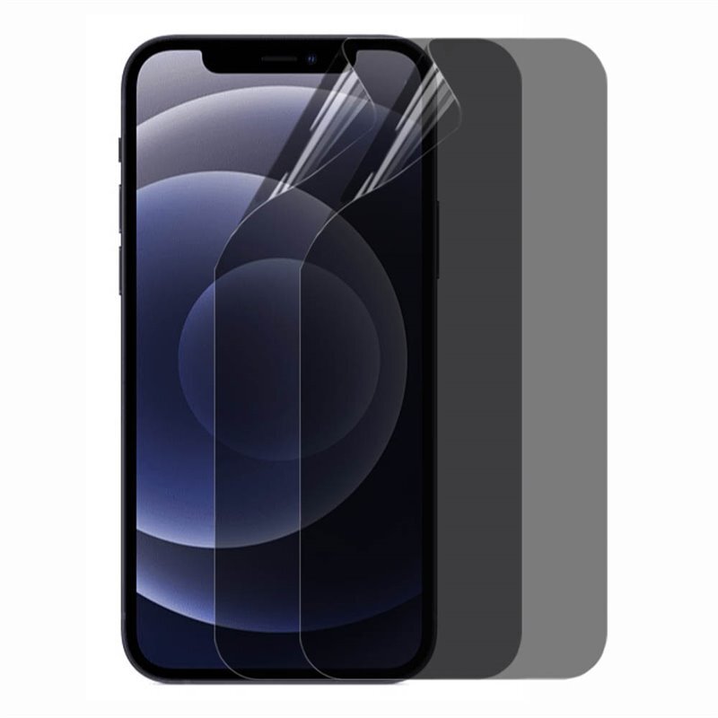 2-kpl Privacy Näytönsuoja 3D Pehmeä HydroGel Apple iPhone 12