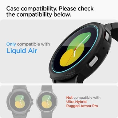 Spigen Samsung Galaxy Watch 4/5 44mm Näytönsuoja GLAS.tR EZ Fit 2-pakkaus