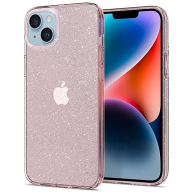 Spigen iPhone 14 Plus Kuori Liquid Crystal Glitter Rose Quartz