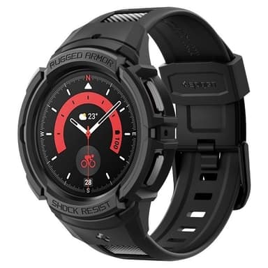 Spigen Samsung Galaxy Watch 5 Pro 45mm Kuori Ranneke Rugged Armor Pro Musta