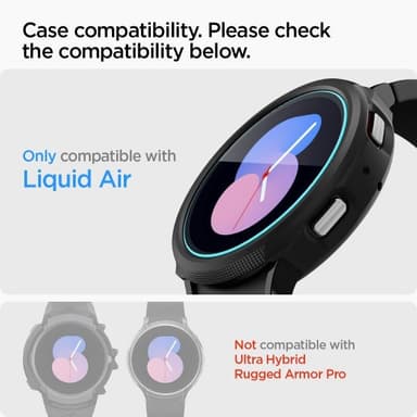 Spigen Samsung Galaxy Watch 4/5 40mm Näytönsuoja GLAS.tR EZ Fit 2-pakkaus