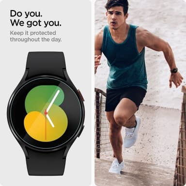Spigen Samsung Galaxy Watch 4/5 44mm Näytönsuoja GLAS.tR EZ Fit 2-pakkaus