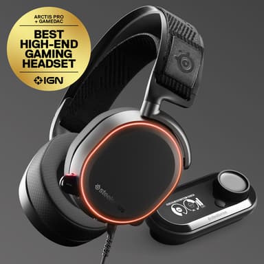 SteelSeries Arctis Pro + GameDac Sort pelikuulokkeet (musta)