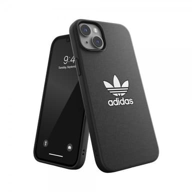 Adidas iPhone 14 Plus Kuori Trefoil Snap Case Musta