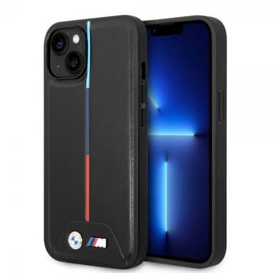 BMW iPhone 14 Kuori Tikattu Musta