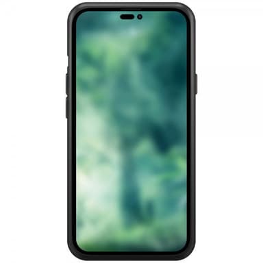 XQISIT iPhone 14 Plus Kuori Silicone Case MagSafe Musta