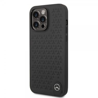 Mercedes Benz iPhone 14 Pro Max Kuori Star Pattern Musta