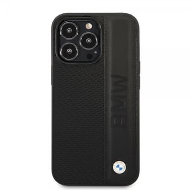 BMW iPhone 14 Pro Kuori Big Logo Stripe Musta