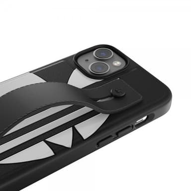 Adidas iPhone 14 Plus Kuori Handstrap Case Musta Valkoinen