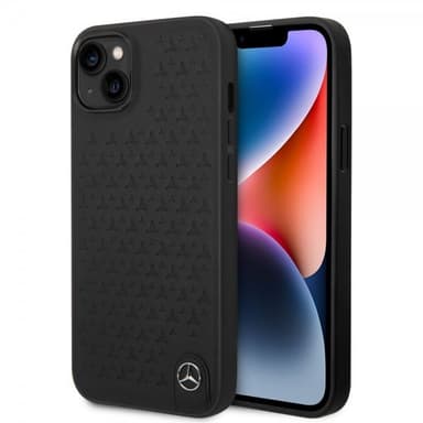 Mercedes Benz iPhone 14 Kuori Star Pattern Musta
