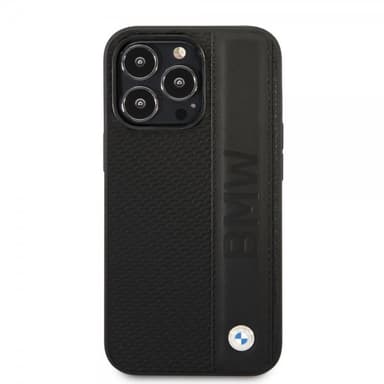 BMW iPhone 14 Pro Max Kuori Big Logo Stripe Musta