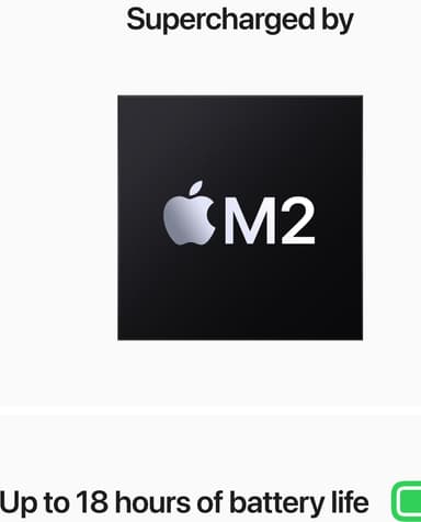 MacBook Air M2 CTO 2022 16/256GB (keskiyö)