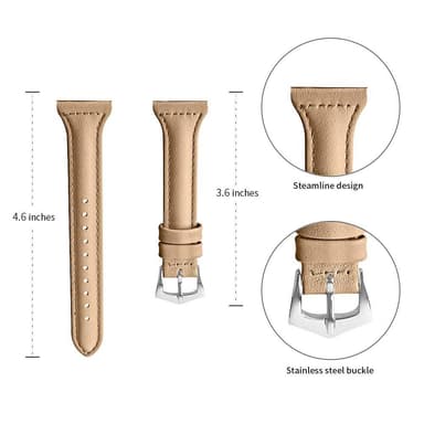 SKALO Ranneke nahkaa Garmin Venu 2S - Beige