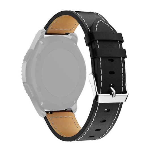 SKALO Ranneke nahkaa Samsung Watch Active2 40mm - Musta