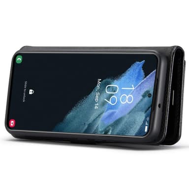 DG MING Samsung S22 2-in-1 magneetti lompakkokotelo - Musta
