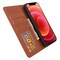 SKALO iPhone 13 Mini DOLIZMA 2 in 1 magneettinen lompakkokotelo - Ruskea