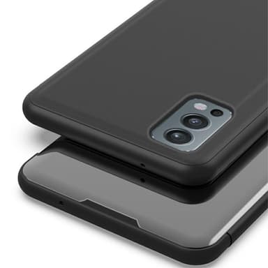 SKALO OnePlus Nord 2 Clear View Mirror Lompakko - Kulta