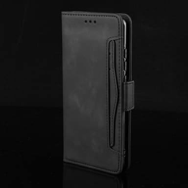 SKALO Moto G31 / G41 6-lokeroa Lompakkokotelo - Musta