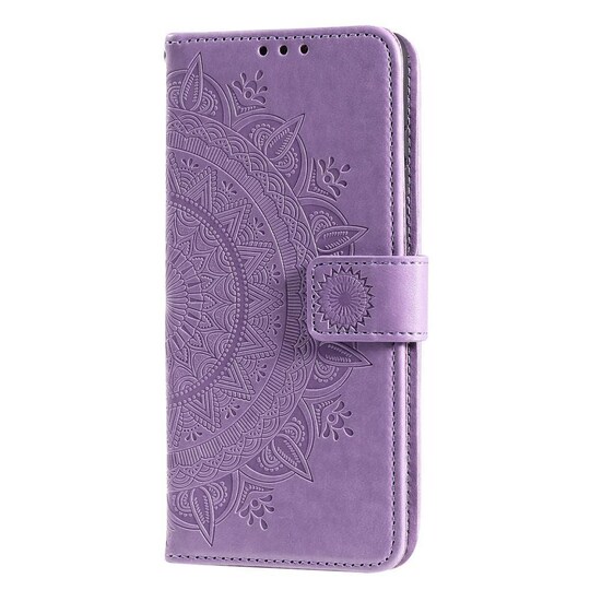 SKALO Samsung A52/A52s Mandala lompakkokotelo - Violetti