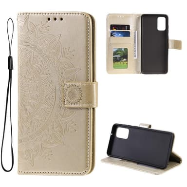 SKALO Samsung A33 5G Mandala lompakkokotelo - Kulta