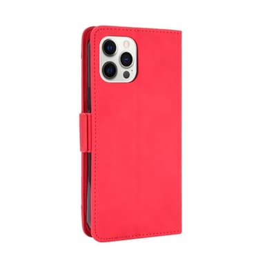 SKALO iPhone 13 Pro Max 6-lokeroa Lompakkokotelo - Punainen