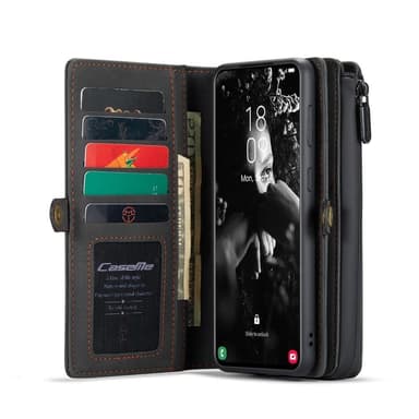 CaseMe Samsung S21 FE CaseMe Big Wallet 2in1 Magnet Lompakkokotelo - Musta
