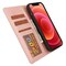 SKALO iPhone 13 Pro Max DOLIZMA 2 in 1 magneettinen lompakkokotelo - Ruusukulta