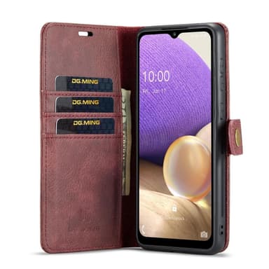 DG MING Samsung A33 5G 2-in-1 magneetti lompakkokotelo - Punainen