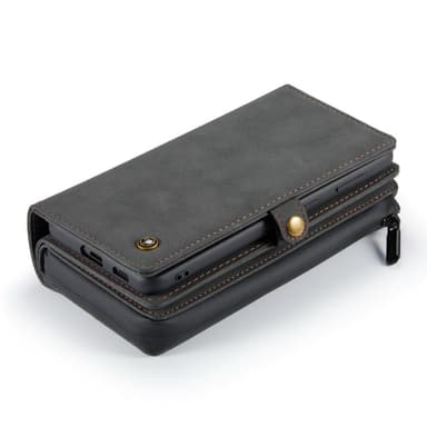 CaseMe Samsung S21 FE CaseMe Big Wallet 2in1 Magnet Lompakkokotelo - Musta