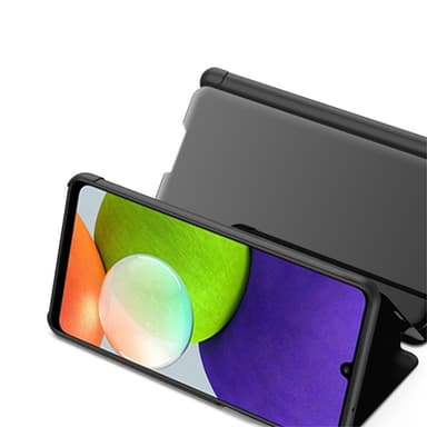 SKALO Samsung A22 5G Clear View Mirror Lompakko - Kulta