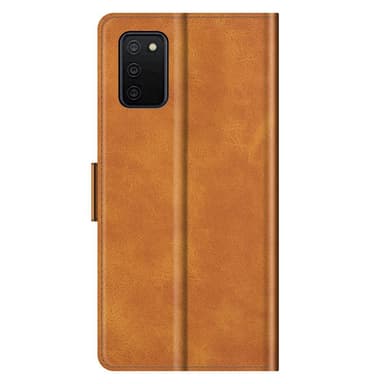 SKALO Samsung A02s / A03s Premium Wallet Lompakkokotelo - Vaaleanruskea