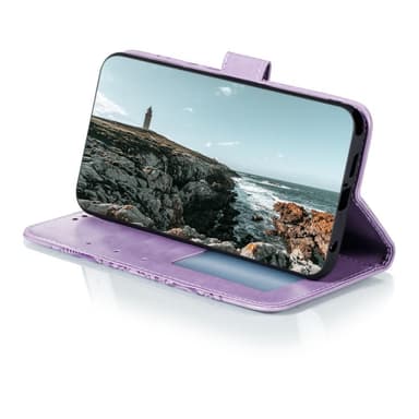 SKALO Samsung S21 FE Mandala lompakkokotelo - Violetti