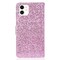 SKALO iPhone 13 Glitter design Lompakko kotelo - Pinkki