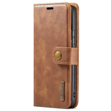 DG MING Samsung S22 2-in-1 magneetti lompakkokotelo - Ruskea