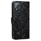 SKALO Samsung A22 4G Mandala lompakkokotelo - Musta