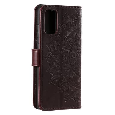 SKALO Samsung A53 5G Mandala lompakkokotelo - Tummanruskea