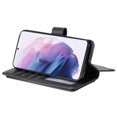 SKALO Samsung S22+ 10-lokeroa Lompakkokotelo - Musta
