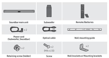 Samsung B460 soundbar bassokaiuttimella