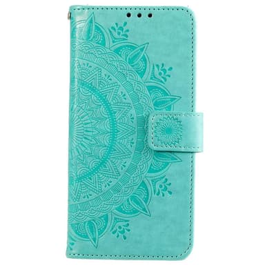 SKALO Moto G31 / G41 Mandala lompakkokotelo - Turkoosi