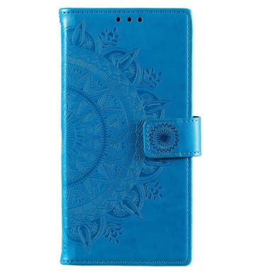 SKALO Samsung S22+ Mandala lompakkokotelo - Sininen - Sininen