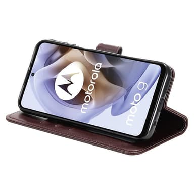SKALO Moto G31 / G41 Mandala lompakkokotelo - Tummanruskea
