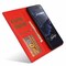 SKALO Samsung S21 FE DOLIZMA 2 in 1 magneettinen lompakkokotelo - Punainen