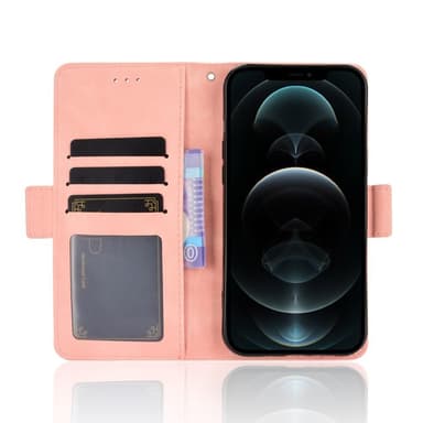 SKALO iPhone 13 Pro 6-lokeroa Lompakkokotelo - Pinkki