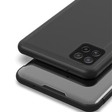 SKALO Samsung A22 5G Clear View Mirror Lompakko - Kulta