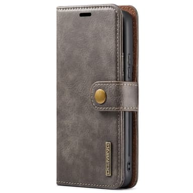 DG MING Samsung S22 2-in-1 magneetti lompakkokotelo - Harmaa