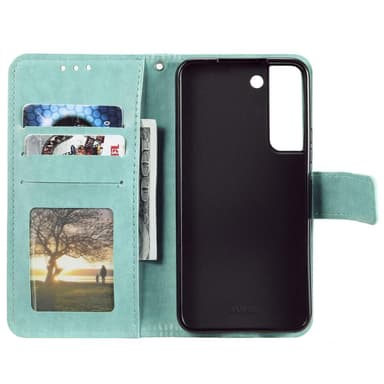 SKALO Samsung S22 Mandala lompakkokotelo - Turkoosi